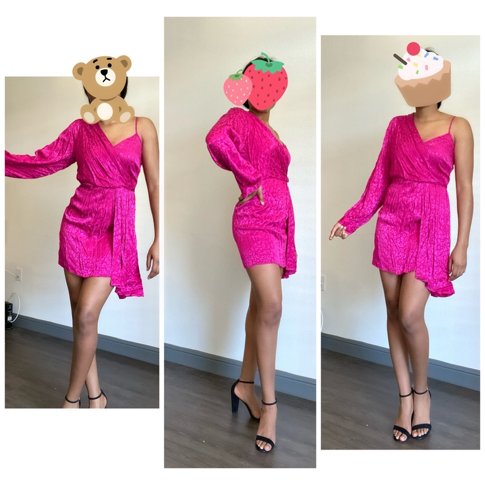 Hot pink Topshop mini dress